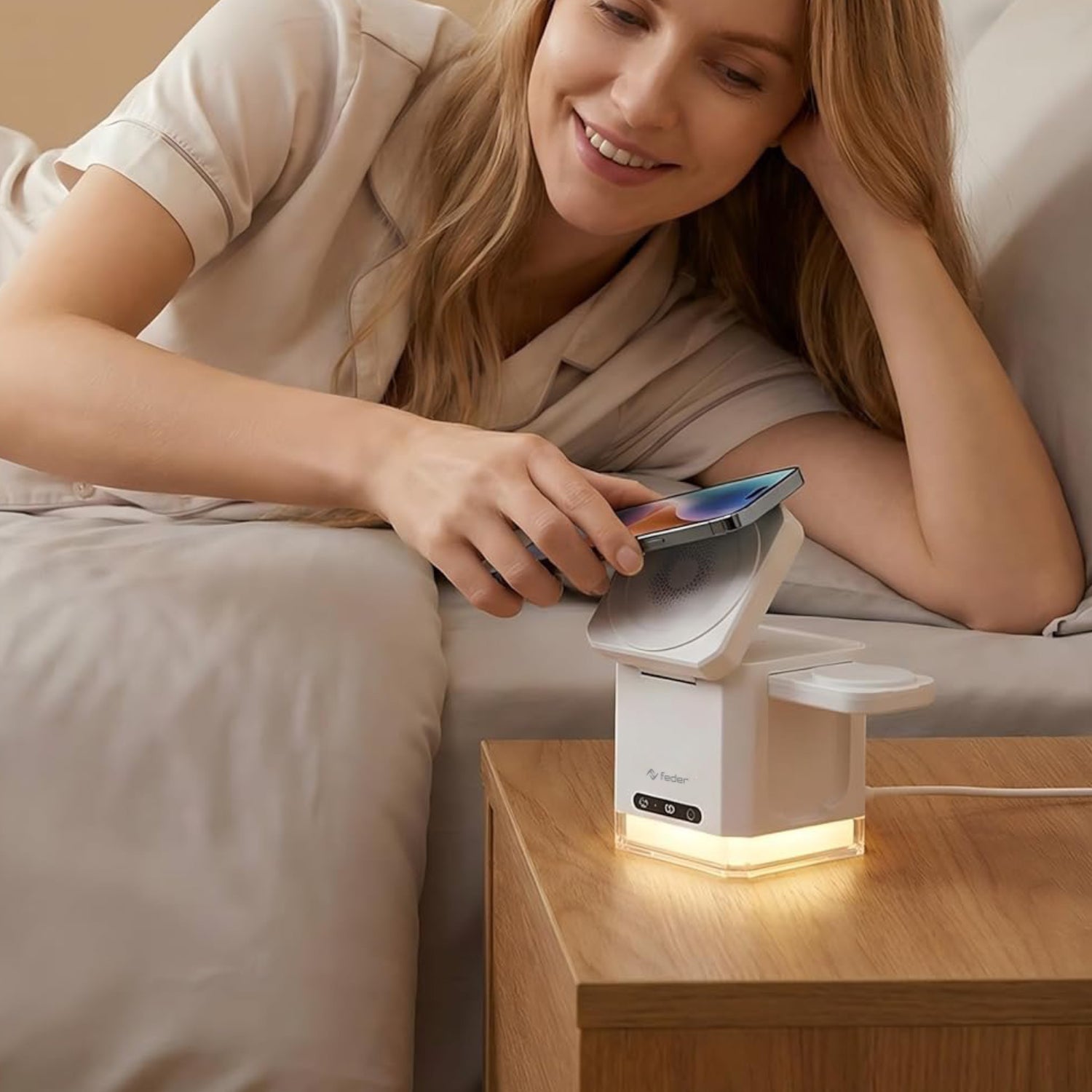 AuraHUB Base di ricarica Dock 4 in 1 Magsafe Wireless