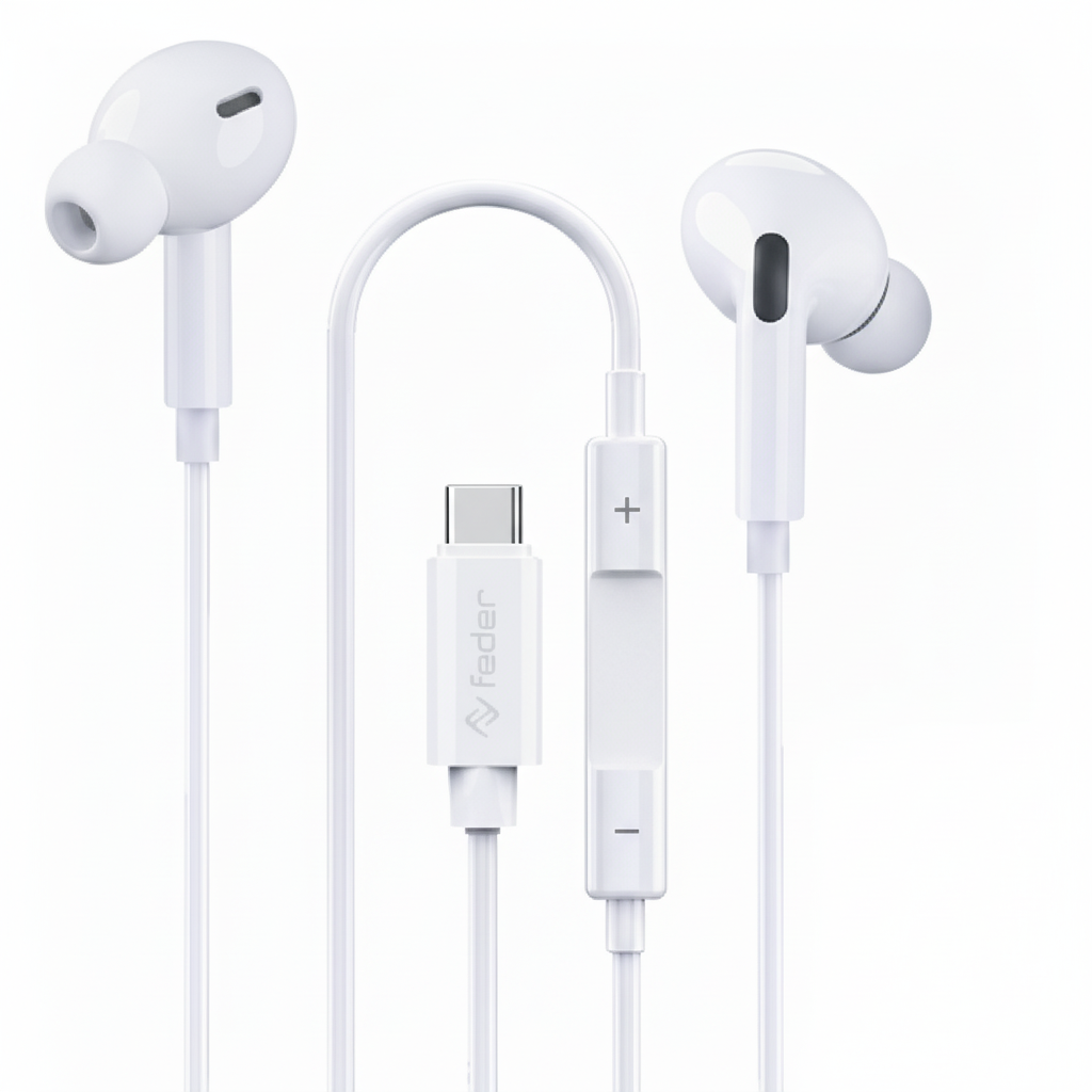 Auricolare stereo con membrana in silicone connettore Type-C