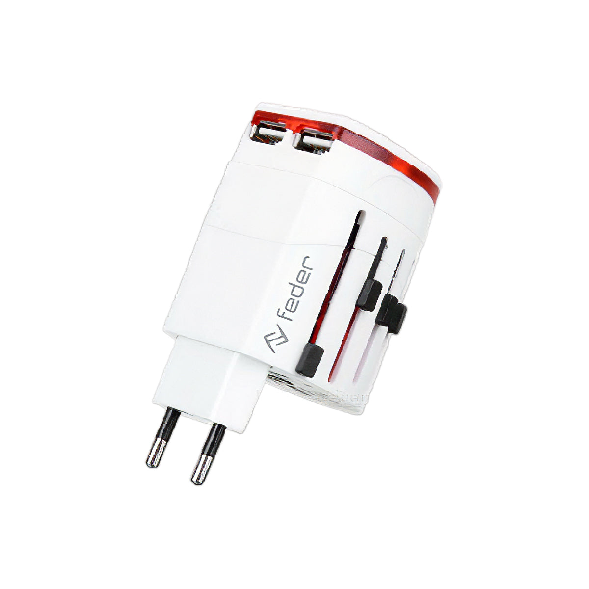 Multipresa universale da viaggio con Caricabatterie USB integrato